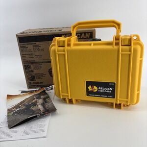 Pelican 1120 Watertight Hard Case with Foam Insert - Yellow #1120 NEW NOS
